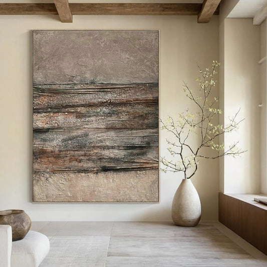 Brown - Texture Art for Rustic Home Library Walls DLZ0200