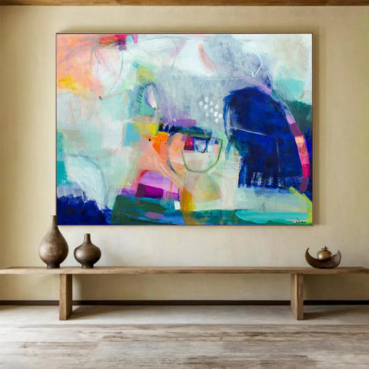 Colorful Geometric Abstract Art for Creative Workspaces DLZ2410