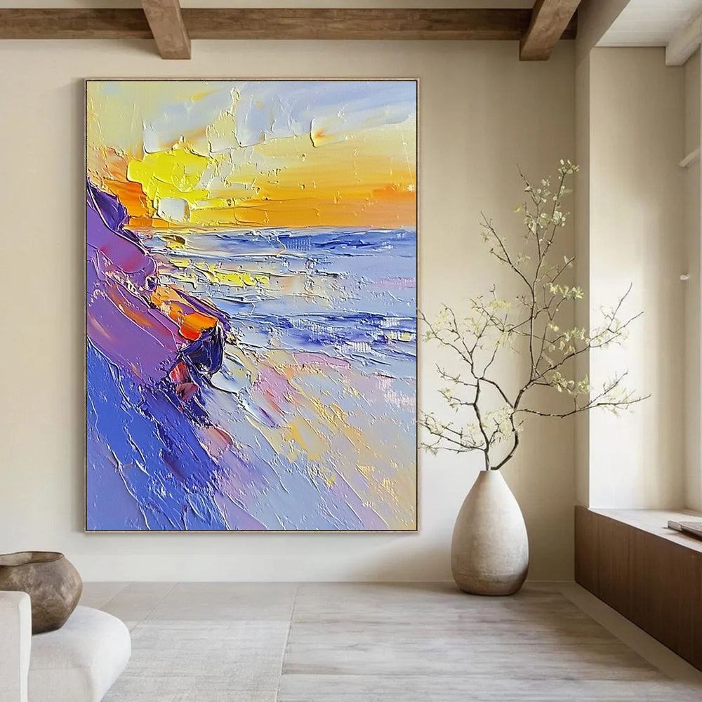 Impasto Beach Scene for Bohemian Beach House & Art Gallery Exhibition STSC202