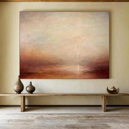 Warm Brown Sea View Art for Desert - Themed Restaurant Private Dining DLZ3159