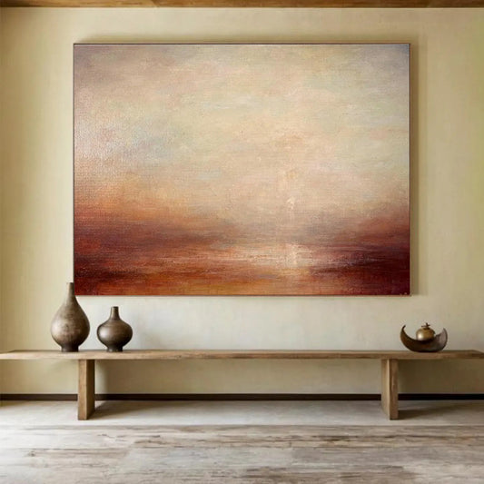 Warm Brown Sea View Art for Desert - Themed Restaurant Private Dining DLZ3159