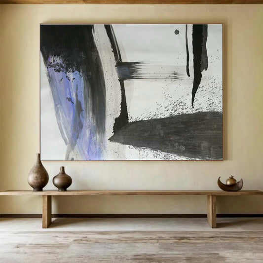 Ink Wash Abstract Art for Zen - Inspired Home Study Nooks DLZ3236