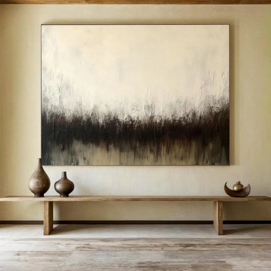 Dark - Brown Gradient Abstract Art for Sophisticated Dining Room DLZ2717