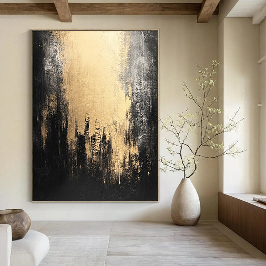 Gold and Black City Silhouette for Elegant Bedroom & Art - Centric Living Room STSC228