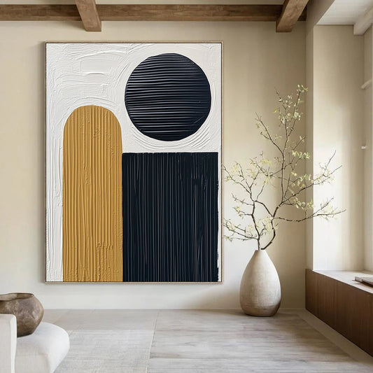 Geometric Textured Abstract for Minimalist Home Office & Art Gallery Corridor STSC451