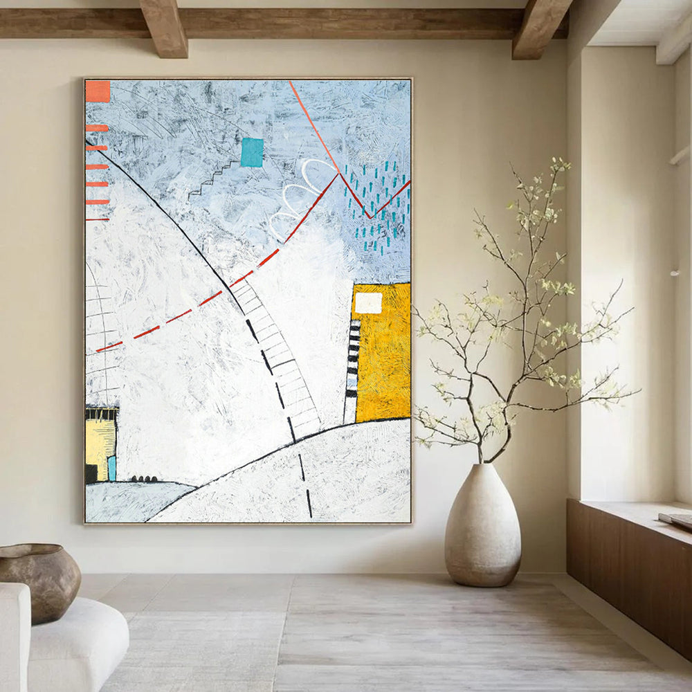 Geometric Line Abstract Art for Architectural Firm & Home Study DLZ1099