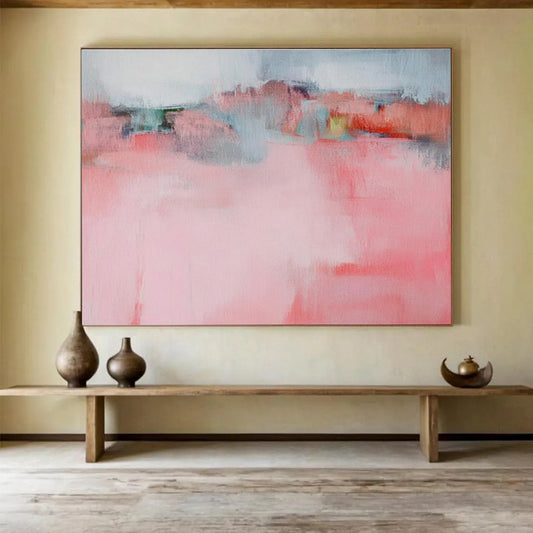 Pink - Tone Abstract Ambiance Art for Cozy Girls’ Lounge DLZ2871