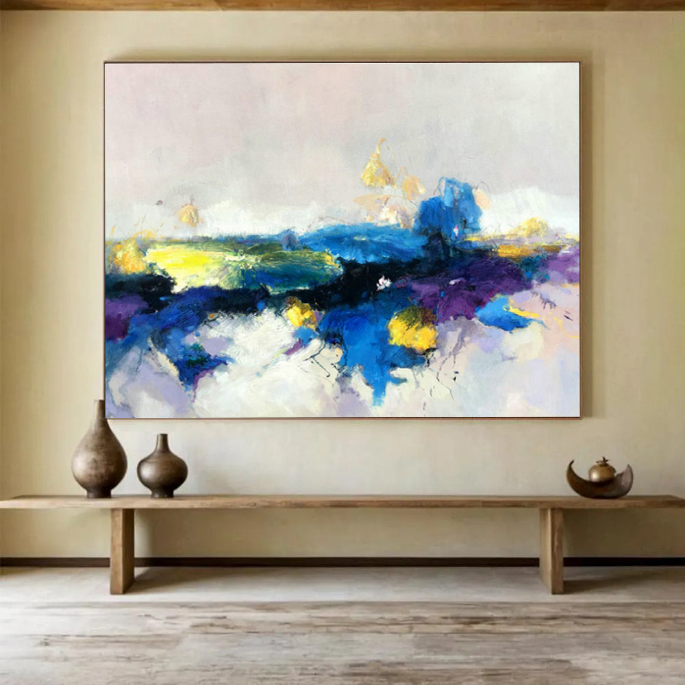 Colorful Abstract Landscape Art for Bohemian - Style Bedroom DLZ2915