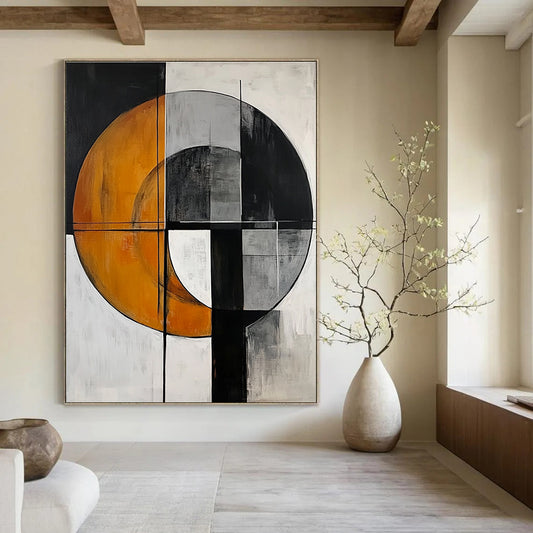Circular Geometric Abstract for Luxury Hotel Lobby & Contemporary Home STSC208
