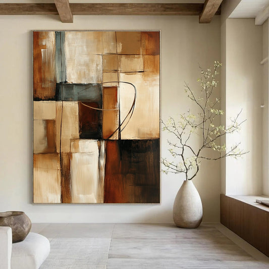 Geometric Neutral Color Blocks for Scandinavian - Style Home & Contemporary Art Gallery STSC751