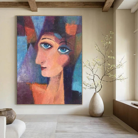 Cubist Style Portrait Art for Art School & Boutique Hotel DLZ0629