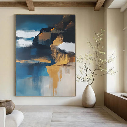 Abstract Coastal Cliff for Nautical - Themed Living Room & Beachside Café STSC651