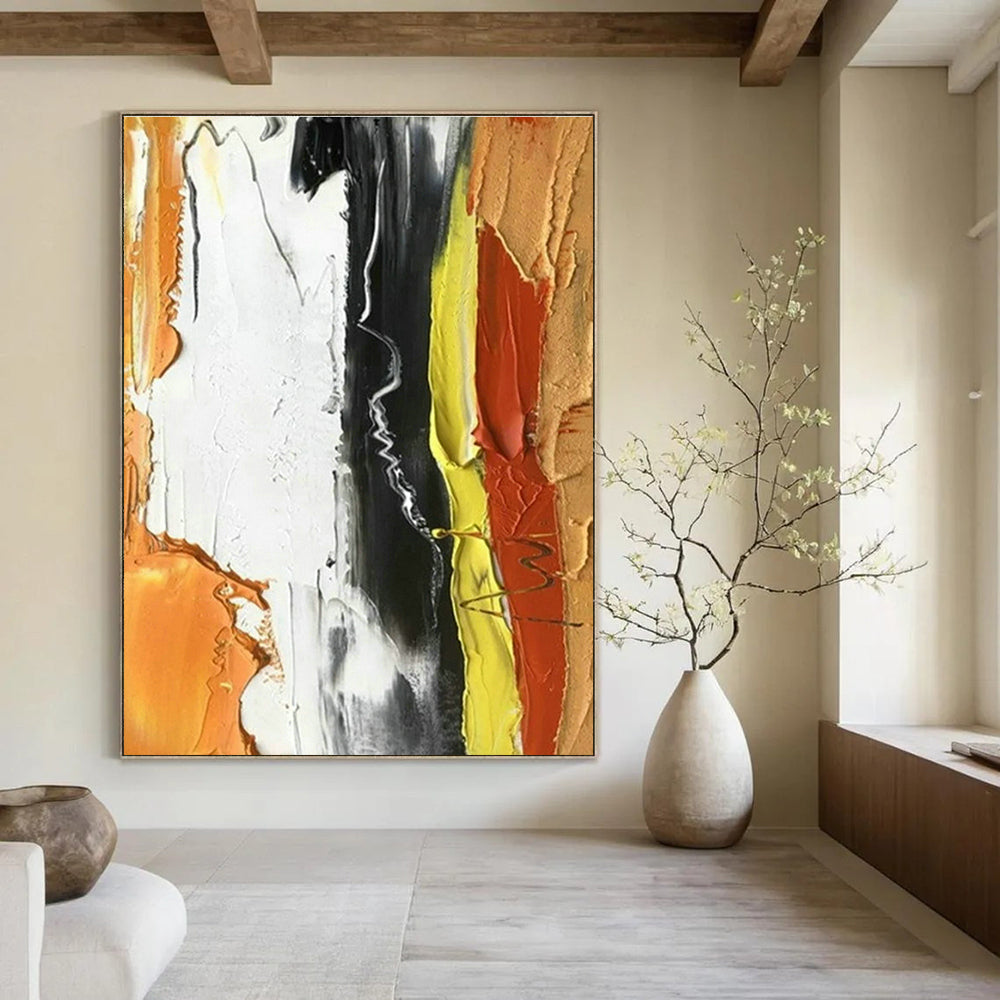 Contrast Color Thick - painted Abstract Art for Industrial Loft & Trendy Bar DLZ1453