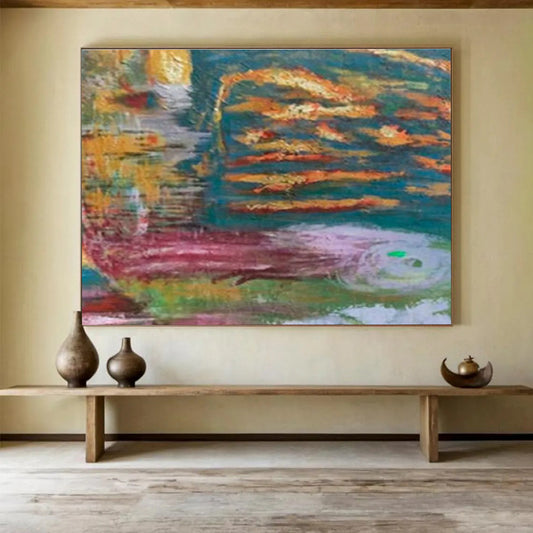 Colorful Water - Ripple Abstract Art for Artistic Bathroom DLZ2755