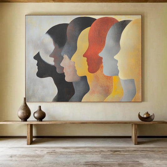 Thought - Provoking Silhouettes: Enhance Modern Gallery & Psychology Office SC548