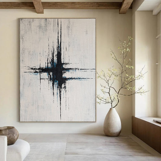 Black and Blue Abstract Cross for Luxury Spa & Modern Home Theater STSC439