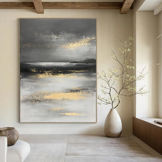 Sparkling Gold - Speckled Sea Art for Coastal Home & Bar STSC064