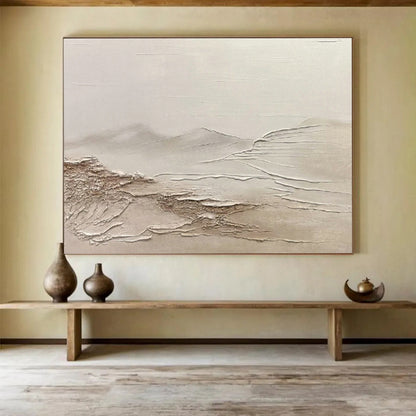 Beige Mountain Relief Art for Neutral - Toned Hallway DLZ2849