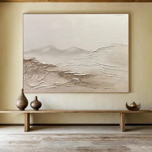 Beige Mountain Relief Art for Neutral - Toned Hallway DLZ2849