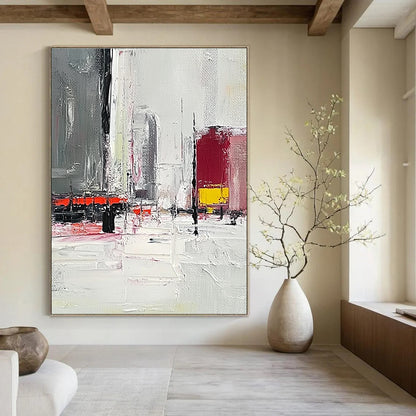 Abstract Urban Street Scene for Industrial - Style Loft & City - Themed Restaurant STSC154