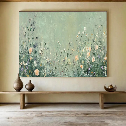 Delicate Wildflower Field Art for Calming Nursery DLZ3052