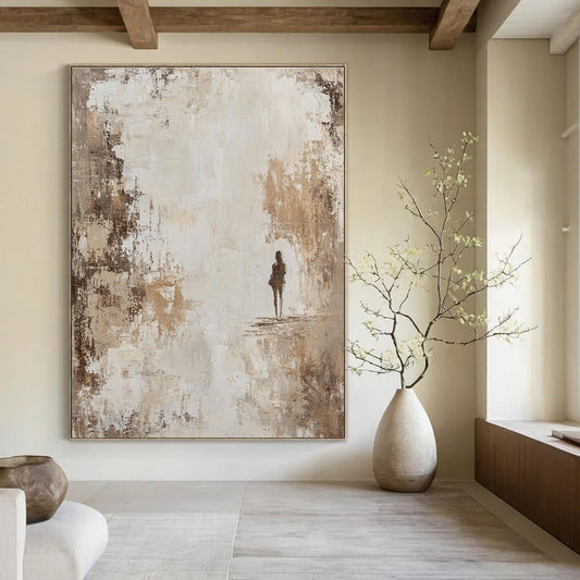 Solitary Figure in Abstract Space for Minimalist Meditation Room & Philosophical Library STSC905