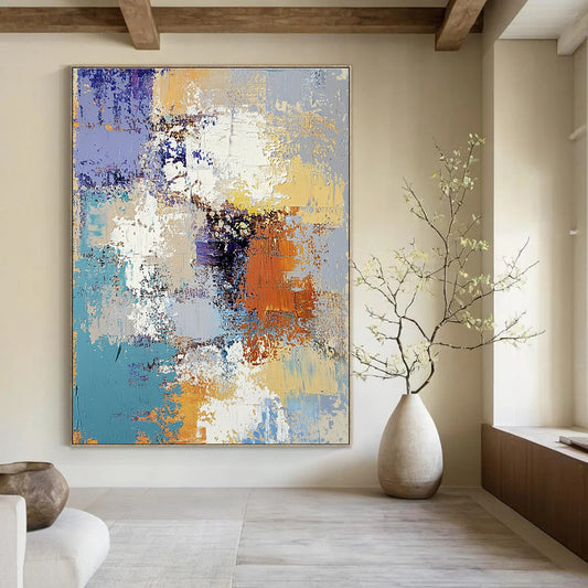 Colorful Abstract Patchwork for Eclectic Home Decor & Artistic Retail Space STSC584