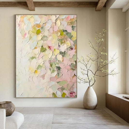 Pastel Flower Cluster Art for Minimalist Nursery & Spring Garden Brunch Spot DLZ1398