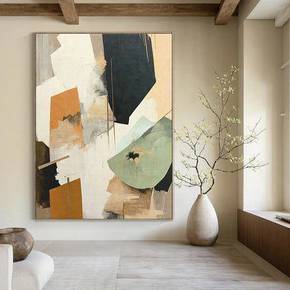 Geometric Collage Abstract Art for Contemporary Art Gallery & Urban Loft Home DLZ1622