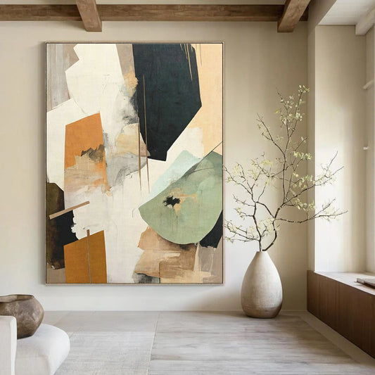 Geometric Collage Abstract Art for Contemporary Art Gallery & Urban Loft Home DLZ1622