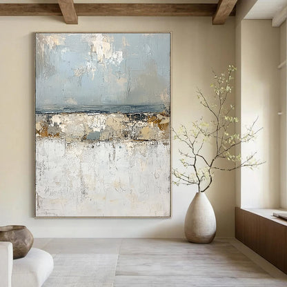 Textured Coastal Abstract for Beachfront Home & Nautical - Themed Café STSC270