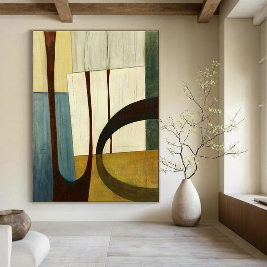 Geometric Color - Block Art for Modern Office Conference Room & Creative Studio Lounge DLZ0956