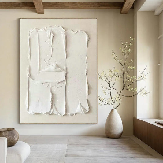 White 3D - Texture Art for Contemporary Home Gallery Wall Statements DLZ0238