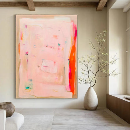 Pink - Toned Minimalist Art for Scandinavian - Style Nurseries DLZ0105