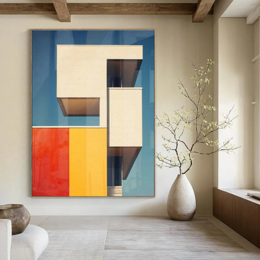 Geometric Architecture Abstract Art for Architectural Firm & Modern Art Café DLZ1944