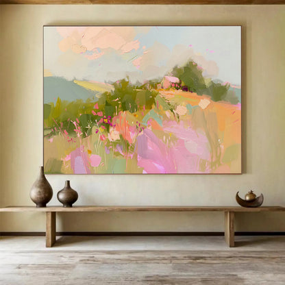 Pastoral Landscape Abstract Art for Countryside Bed and Breakfast Dining Rooms DLZ2592