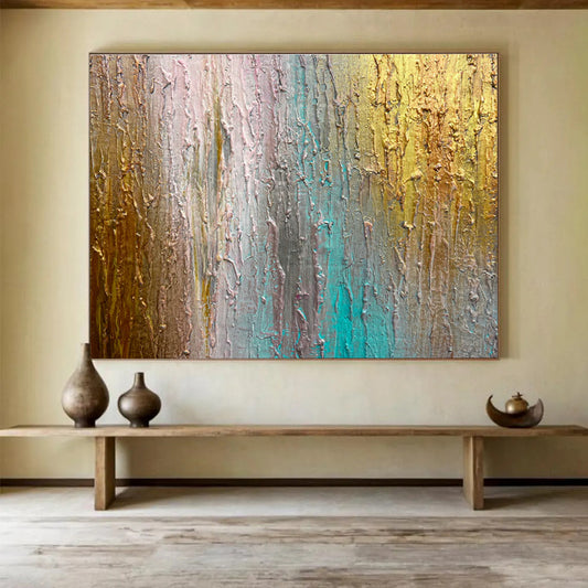 Colorful Textured Art for Creative Studio Collaboration Space Walls DLZ3300