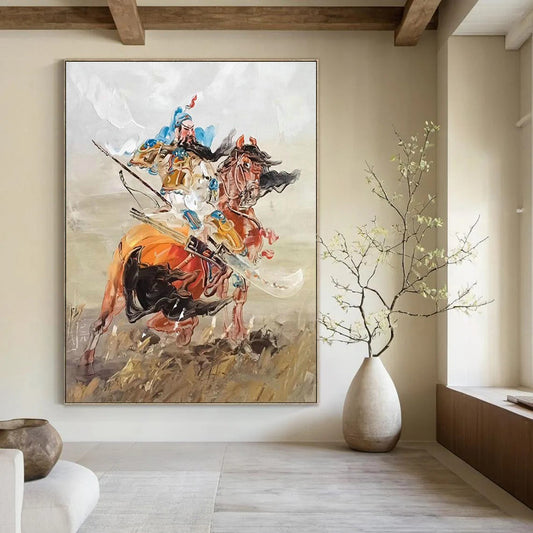 Asian - Inspired Warrior Art for Cultural Center & Traditional Restaurant DLZ2290