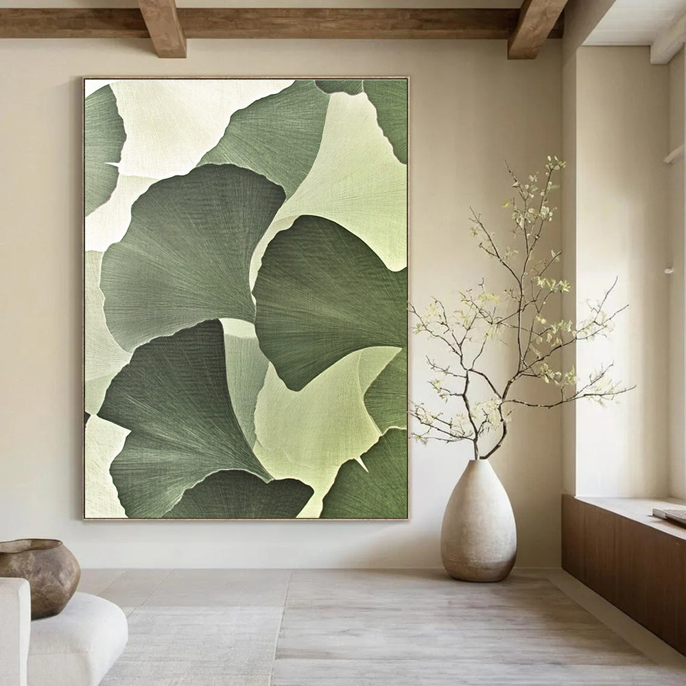 Ginkgo Leaf Pattern for Asian - Inspired Tea House & Botanical Art Studio STSC942