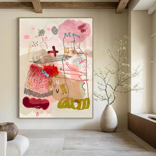 Figure Collage Art for Eclectic Home Living Room Galleries DLZ0165