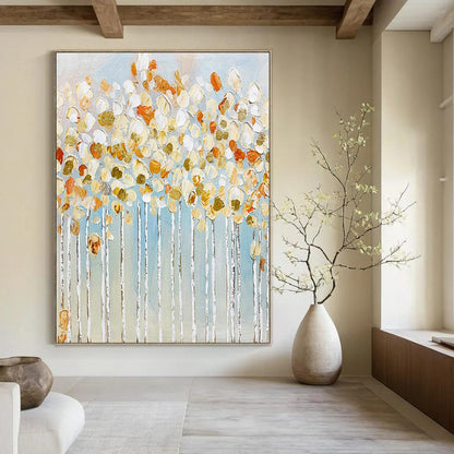 Textured Floral Tree Art for Bohemian - Style Bedroom & Nature - Loving Café DLZ2141