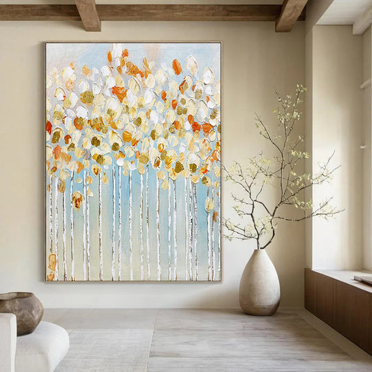 Textured Floral Tree Art for Bohemian - Style Bedroom & Nature - Loving Café DLZ2141