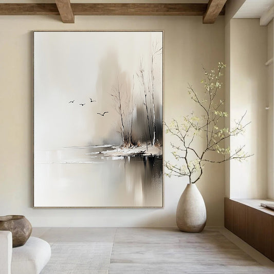 Winter River with Birds for Yoga Studio & Spa STSC105