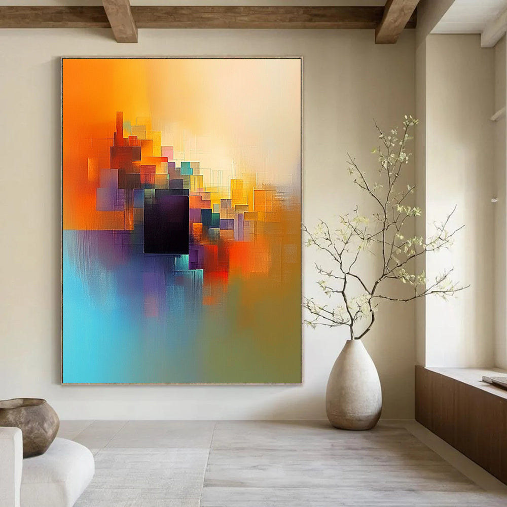 Vibrant Colorful Cubes Art for Creative Studio & Playroom STSC687