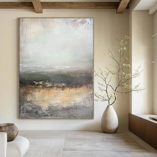 Minimalist Landscape Abstract for Modern Art Gallery & Contemplative Reading Nook STSC305