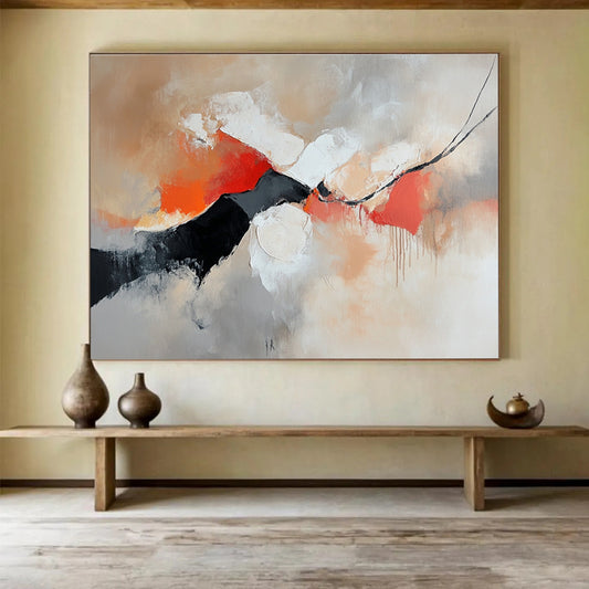 Earth - Toned Abstract Art for Rustic - Modern Home Office & Nature - Themed Restaurant SC265