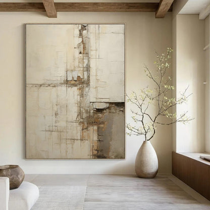 Distressed - Line Abstract Art for Warehouse - Style Home & Artistic Studio Space DLZ1326