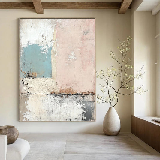 Pastel Textured Wall Abstract for Bohemian Living Room & Feminine - Inspired Boutique STSC657