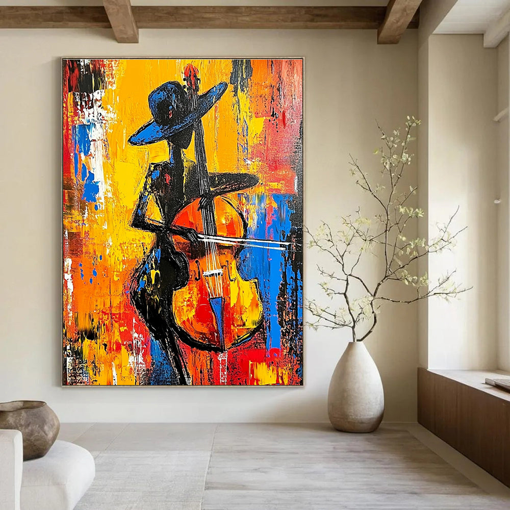 Jazz Musician Silhouette for Music - Themed Bar & Art Gallery STSC1261
