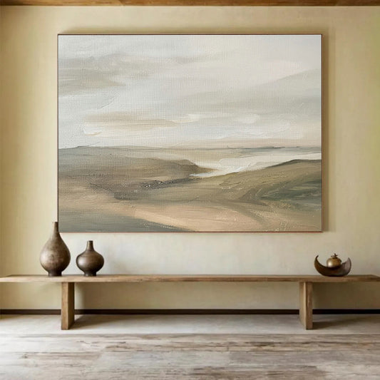 Earth - Tone Landscape Abstract Art for Rustic Farmhouse Entryways DLZ2631